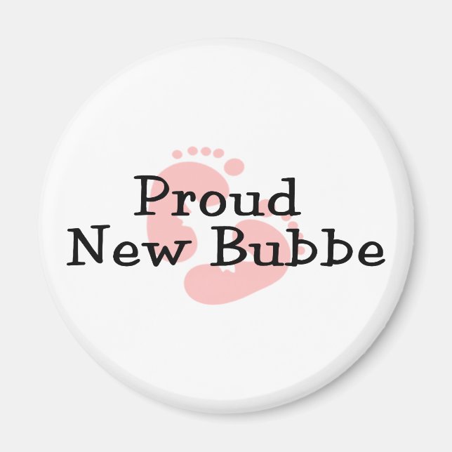 Aimant Empreintes de pied de bébé fille Nouveau Bubbe fiè (Devant)
