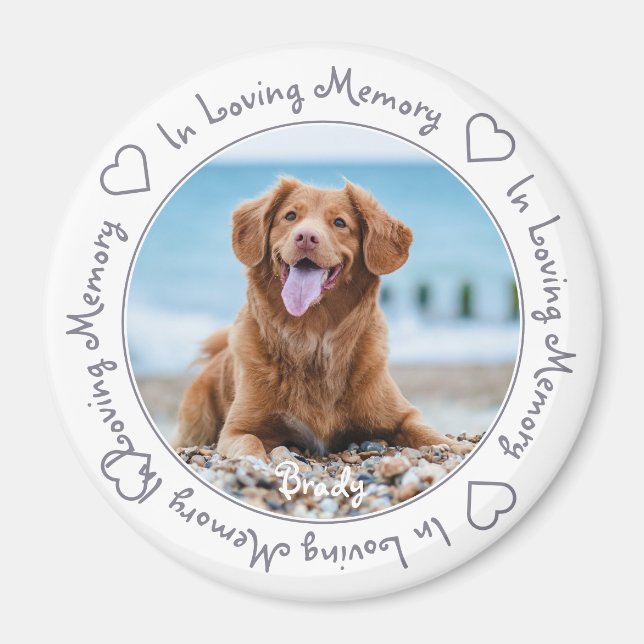 Aimant En amour Mémoire Keepsaké animal chien commémorati (Devant)