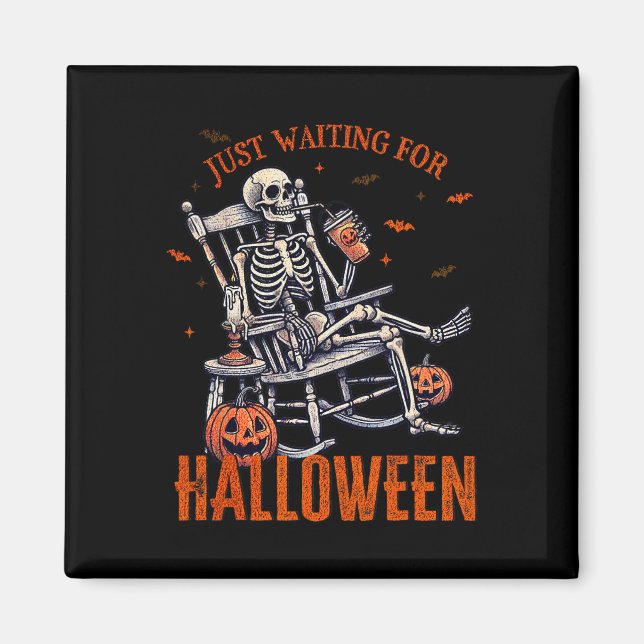 Aimant En Attente De La Partie Halloween Skeleton (Devant)