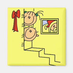 Aimant En attente des T-shirts et cadeaux Père Noël