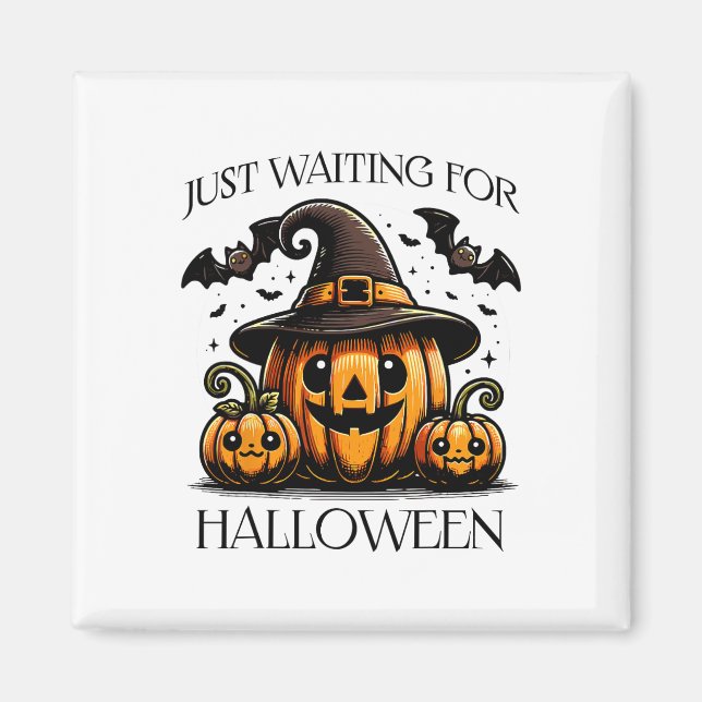 Aimant En attente du Citrouille Éffrayant d'Halloween (Devant)