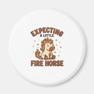 Aimant En attente d'un petit cheval de feu Vintage Baby S