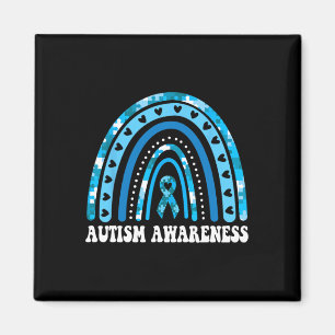 Aimant En avril, nous portons du bleu Mois de la sensibil