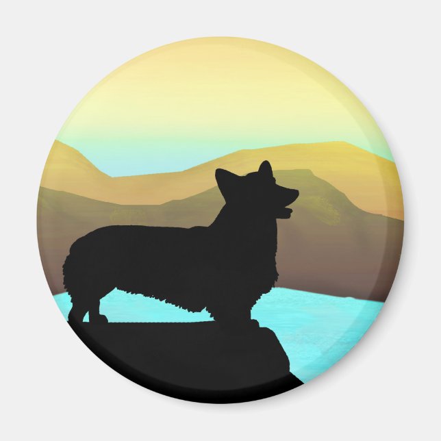 Aimant En Bord De Mer Welsh Corgi (Devant)