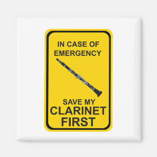 Aimant En Coque d'urgence Sauvez d'abord mon Clarinet