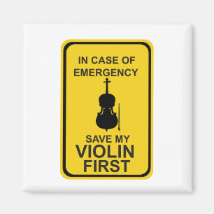 Aimant En coque d'urgence Sauvez mon violon d'abord