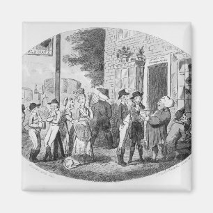 Aimant En dehors de la vieille taverne de casquettes