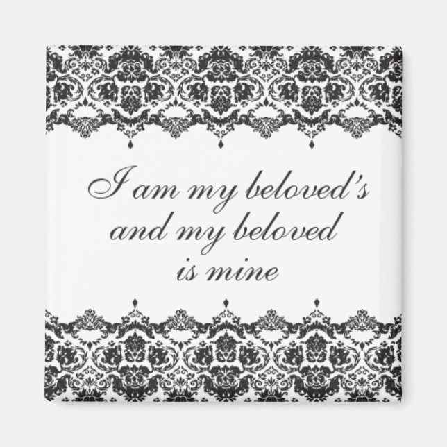 Aimant en dentelle noire (Devant)