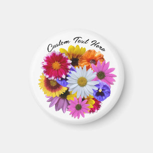 Aimant En Fleur - Bouquet floral rond