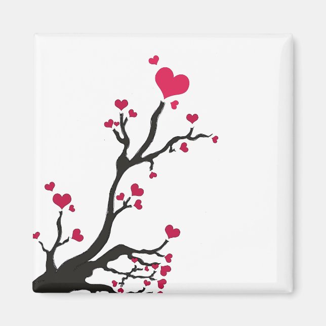 aimant en fleur de coeur (Devant)