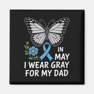Aimant En Mai Je Porte Gris Ribbon Cerveau Tumeur Ap