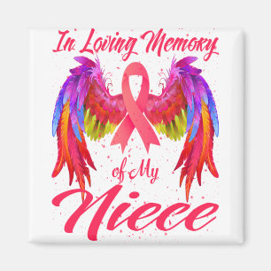 Aimant En Mémoire Affectueuse De Ma Nièce Ailes Cancer Du