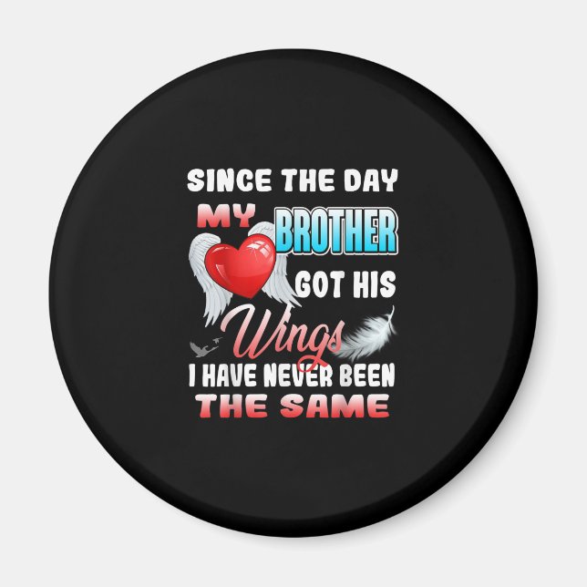 Aimant En Mémoire Amoureuse De Mon Frère - Pour Frère Vit (Devant)