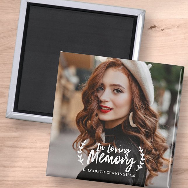 Aimant En Mémoire Amoureuse Mémorial de la photo Cursive  (Créateur téléchargé)