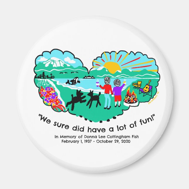 Aimant en mémoire de Donna LC Fish (Devant)