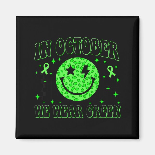 Aimant En Nous Octobre Ruban Vert Sourire Visage (Devant)