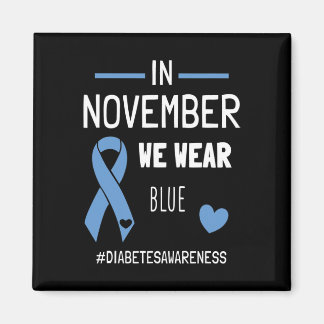 Aimant En novembre, nous portons le bleu pour le diabète
