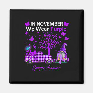 Aimant En Novembre Nous Portons Purple Epilepsy Sensibili