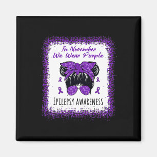 Aimant En Novembre Nous Portons Purple Messy Bun Epilepsy