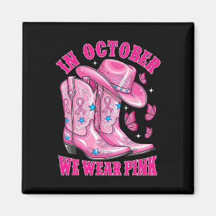 Aimant En Octobre Nous Portons Des Bottes De Cowboy Rose