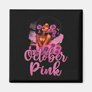 Aimant En Octobre Nous Portons Rose Black Femme Cancer Du