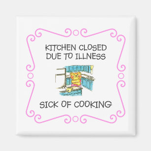 Aimant En raison fermé de cuisine du malade de l'aimant