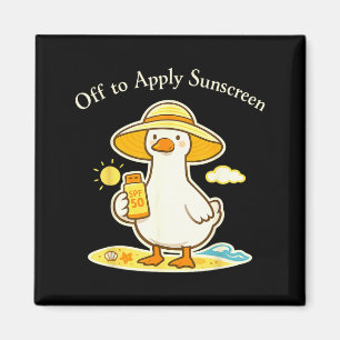Aimant En route pour appliquer la crème solaire Oie Voyag