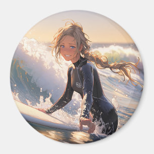 Aimant En route pour attraper une vague