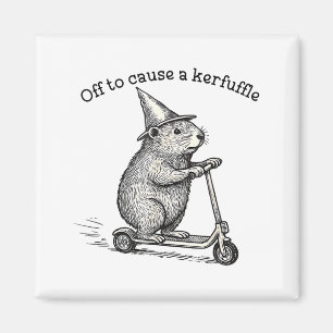 Aimant En route pour causer un capybara scooter chaos fou