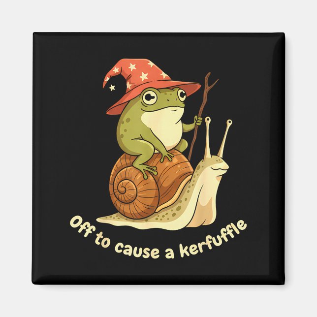 Aimant En route pour causer un chahut Mème de grenouille  (Devant)