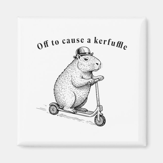 Aimant En route pour causer une pagaille, Funny Groundhog (Devant)