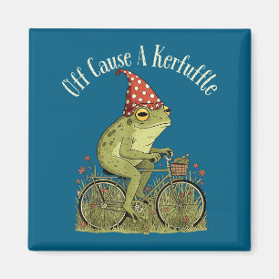 Aimant En route pour causer une pagaille grenouille drôle