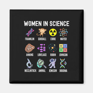 Aimant En Science - Feminist Stem Girls Empowerment Kids