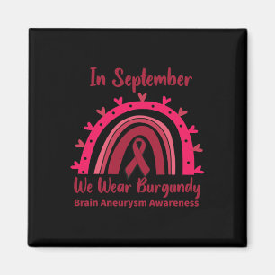 Aimant En Septembre Nous Portons Burgundy Cerveau Aneurys