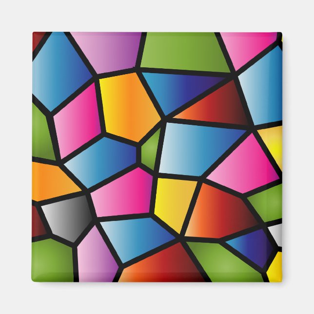 Aimant en verre Abstrait (Devant)