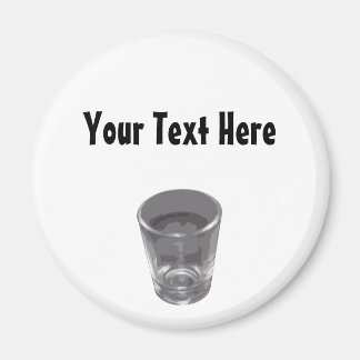 Aimant en verre d'argent personnalisable