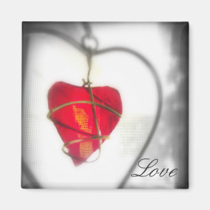Aimant en verre de coeur