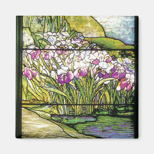 Aimant en verre souillé de jardin de l'eau