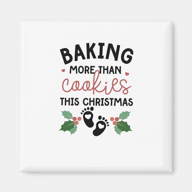 Aimant Enceinte pour Noël : Plus que des Biscuits à Cuire (Devant)