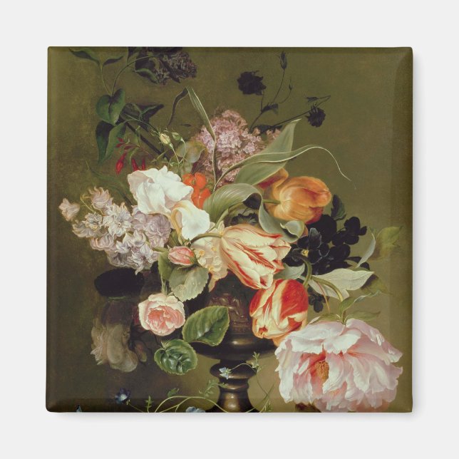 Aimant Encore la vie avec des fleurs (Devant)