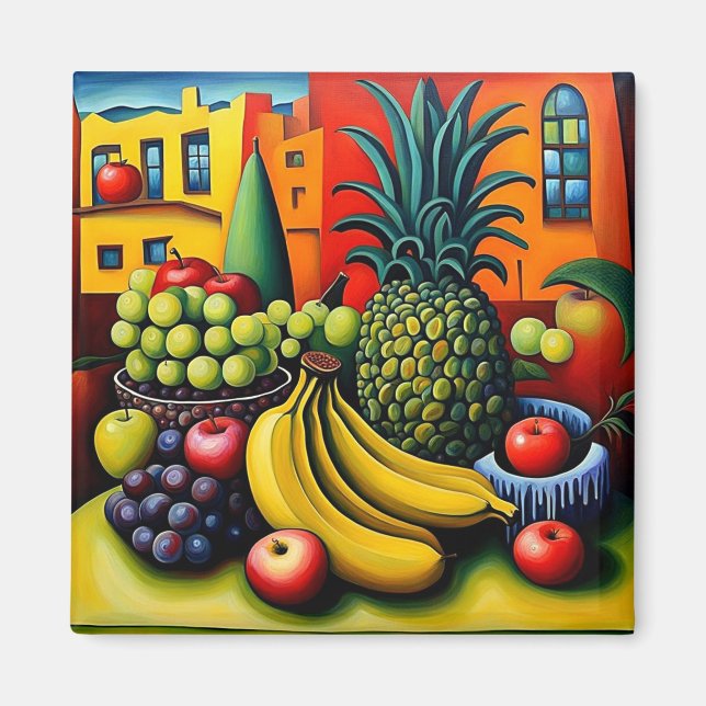 Aimant Encore la vie avec des fruits 10 (Devant)