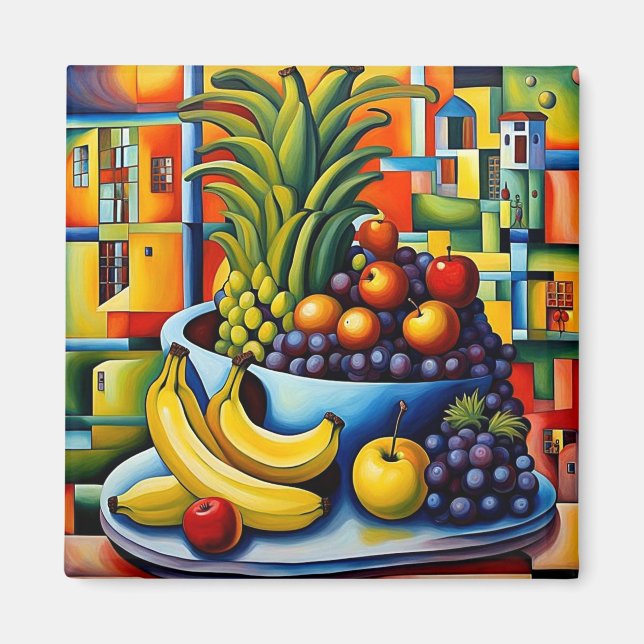 Aimant Encore la vie avec des fruits 7 (Devant)