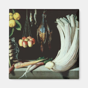 Aimant Encore la vie avec les oiseaux morts, les fruits e