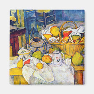 Aimant Encore la vie avec panier de fruits, Paul Cezanne