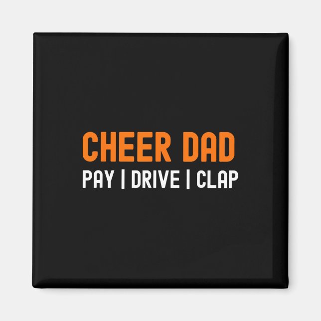Aimant Encourage Papa Orange Drôle Payer Conduire Applaud (Devant)