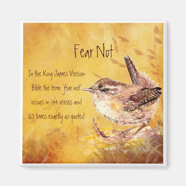 Aimant Encouragement sans crainte Oiseau à l'aquarelle (Devant)