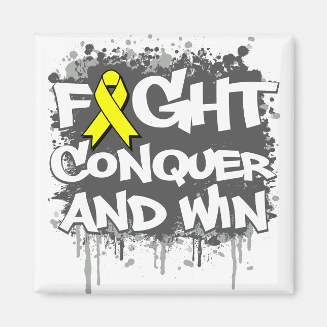 Aimant Endometriosis combat Conquer et gagner (Devant)