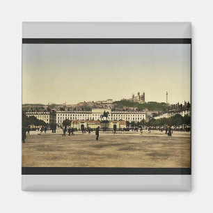 Aimant Endroit de Bellecour, cru Photochrom de Lyon,
