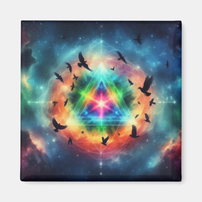 Aimant Énergie cosmique triangulaire (Devant)