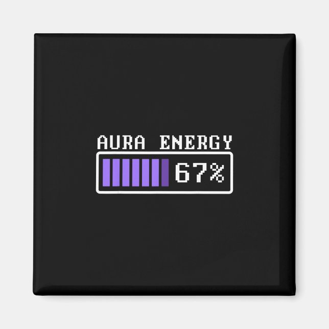 Aimant Énergie d'aura drôle à 67 Six Seven Genz Meme Argo (Devant)
